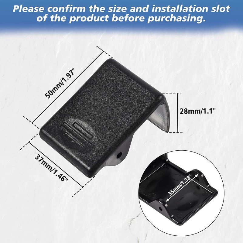 OICCTBF BILLFARO 2Pcs Second Row Rear Seat Latch Clip Repair Fix,Seat Back Folding Latch Button Lock Release Cover for Tahoe for Suburban (1500 or 2500) for Yukon for Yukon XL (1500 or 2500) 2000-2006 (Black) - Image 5